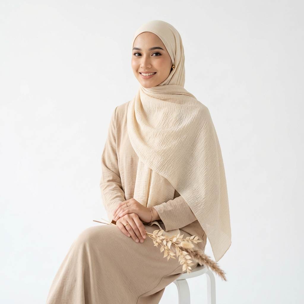 Pashmina Crinkle Premium